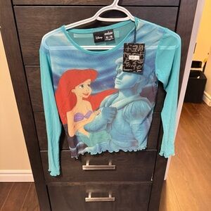 Disney Ariel and Eric Long Sleeve Tee - Teal and Purple fits like a medium